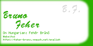 bruno feher business card